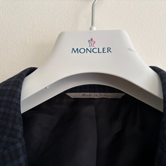 $2200 Canali Kei Unstructured Blue Check Wool Sport Coat / Blazer - US 48-50 - Picture 3 of 11